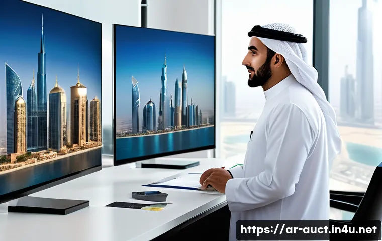 경매사 자격증을 활용한 성공적인 창업 사례 - A professional Middle Eastern entrepreneur in traditional attire, wearing a modern suit jacket over ...