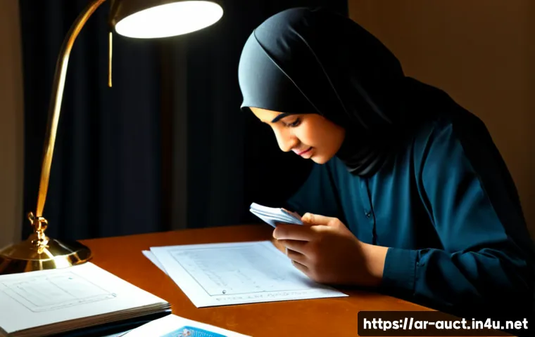 경매사 시험 준비 과정에서의 집중력 유지법 - Photorealistic Arab adult exam candidate maintaining focus at a tidy home study desk, reviewing auct...
